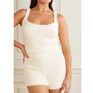 Skins Cozy Knit White Bone Shorts/Top Set - size S/M